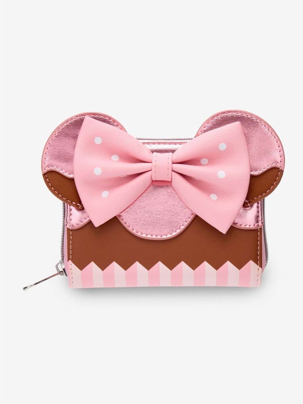 Loungefly Minnie Mouse Strawberry Chocolate Cupcake Zipper Wallet